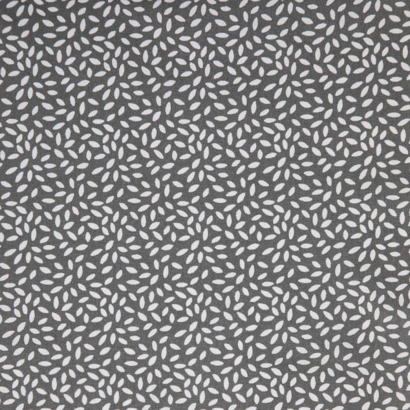Algodón estampado STILI Antracita / Blanco